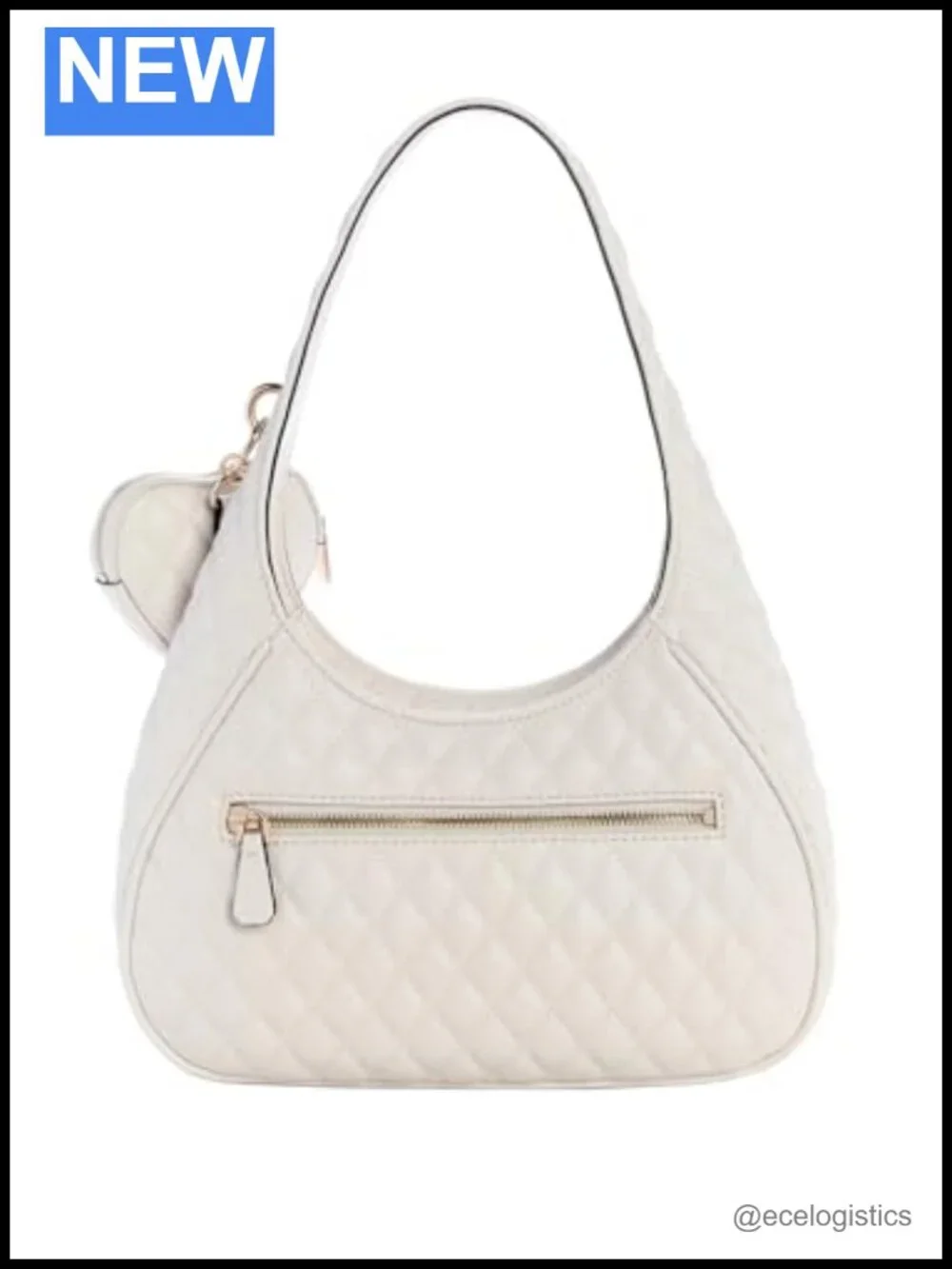 GUESS Atabey Hobo Bag Polyurethane Shoulder Bag with Gold Hardware